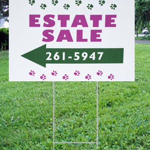 Plastic Corrugated YARD SIGN - 18